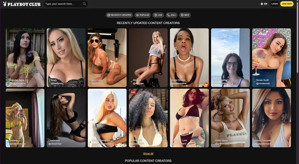Playboy Creaters page preview